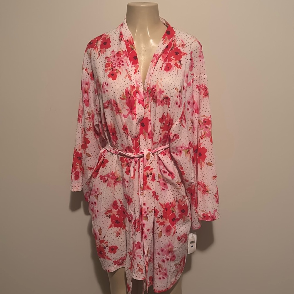 Oscar de la Renta Floral Plus Size Robe size XL - Picture 2 of 5